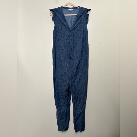 Hatch the nines chambray one piece jumpsuit M - Picture 2 of 5
